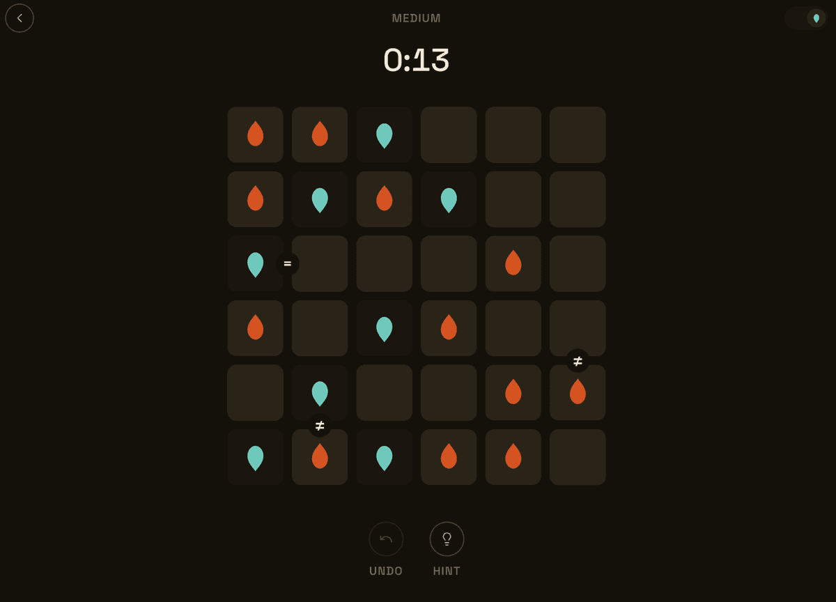 Halve puzzle game
